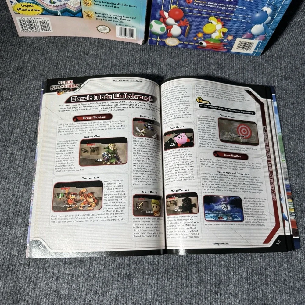 Super Smash Bros Brawl, Yoshi's Story, Super Mario Sunshine Game Guides Nintendo